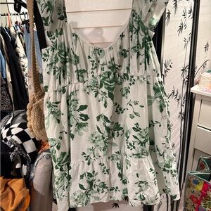 Abercrombie & Fitch Green Floral dress XXLT